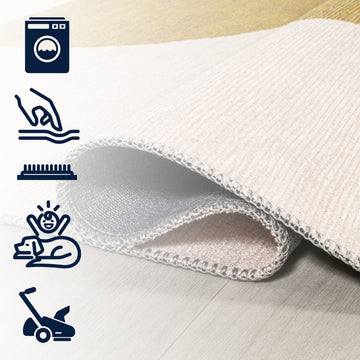 Luola Minimalist Geometric Machine-washable Area Rug